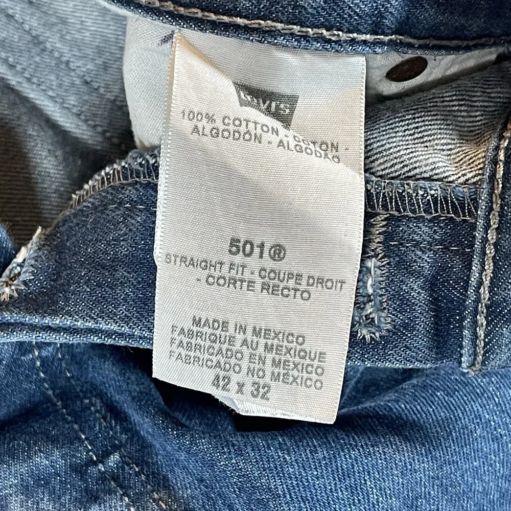 Levi's Mens 501 XX Jeans Tag 42x32 Fits (40x32) Straight Leg Button Fly 5-Pocket